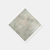 色あせたヴィンテージ紙パリジャン広告コラージュ スタンダードカクテルナプキン (角)