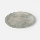 色あせたヴィンテージ紙パリジャン広告コラージュ ペーパープレート (アングル)