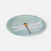 色あせたヴィンテージ背景上のフローラトンボ  ペーパープレート (アングル)