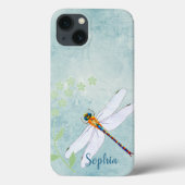 色あせたヴィンテージ背景上のフローラトンボ Case-Mate iPhoneケース (裏面)