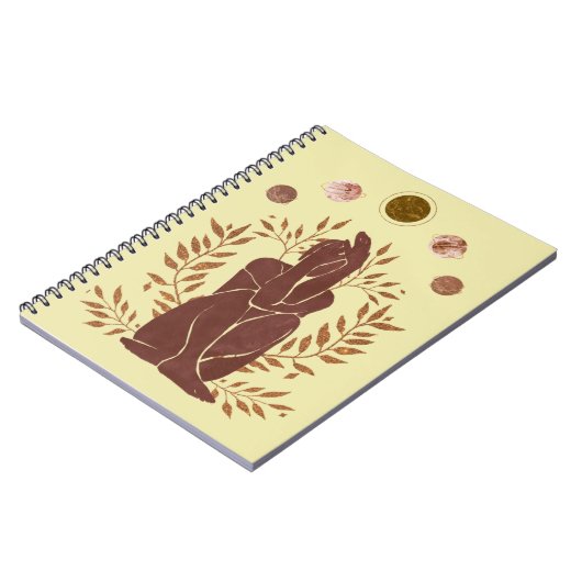 色あせた惑星は人間考えるの月葉の植物 ノートブック (左側)