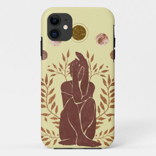 色あせた惑星は人間考えるの月葉の植物 Case-Mate iPhoneケース (裏面)