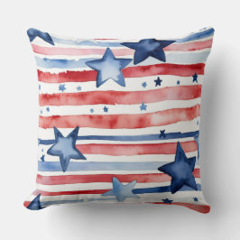 色あせた星と縞模様 クッション