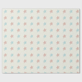 色あせた星模様（赤） ラッピングペーパー