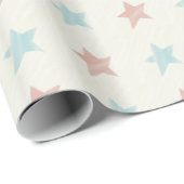 色あせた星模様（赤） ラッピングペーパー (ロールコーナー)