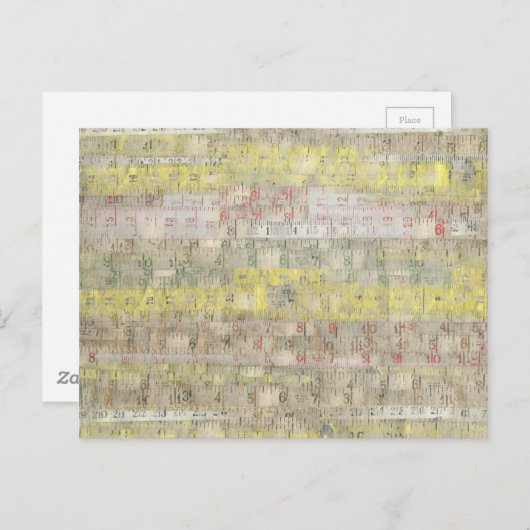 色あせた測定テープの背景 ポストカード (正面/裏面)