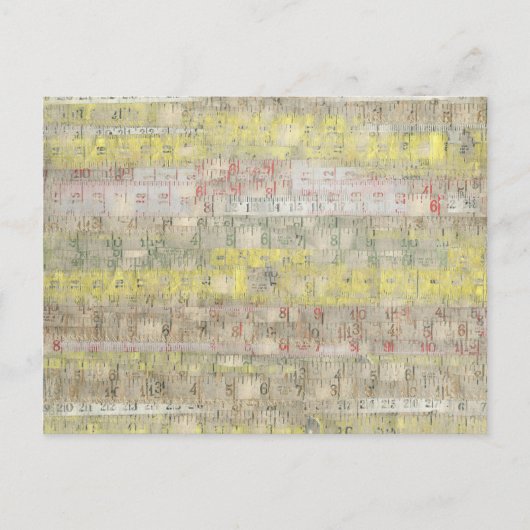 色あせた測定テープの背景 ポストカード (正面)