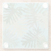 色あせた熱帯葉の ガラスコースター (裏面)