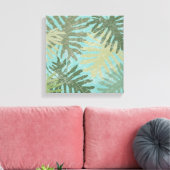 色あせた熱帯葉の キャンバスプリント (インサイチュ (リビング))