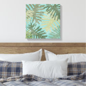 色あせた熱帯葉の キャンバスプリント (インサイチュ (寝室))
