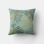 色あせた熱帯葉の クッション (裏面)