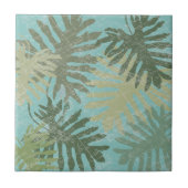 色あせた熱帯葉の タイル (正面)