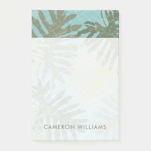 色あせた熱帯葉の ポストイット (正面)