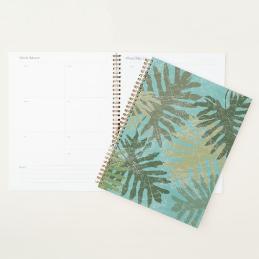 色あせた熱帯葉 プランナー手帳 (ディスプレー)