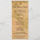 色あせた牡丹と収穫金ゴールド結婚式 プログラム (裏面)