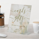 色あせた白いバラエレガントのカードとギフト結婚ズ 台座サイン (インサイチュ)