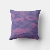 色あせた紫の迷彩柄 クッション (裏面)