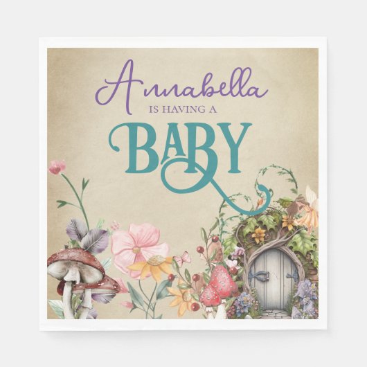 色あせた羊飼いの上に魅惑の森の妖精の庭 スタンダードランチョンナプキン (正面)