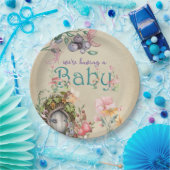 色あせた羊飼いの上に魅惑の森の妖精の庭 ペーパープレート (パーティー)