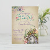 色あせた羊飼いの上に魅惑の森の妖精の庭 招待状 (スタンド正面)