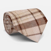 色あせた茶色のトーンの格子模様のネクタイ ネクタイ (ロール)
