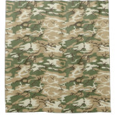 色あせた迷彩柄 シャワーカーテン (正面)