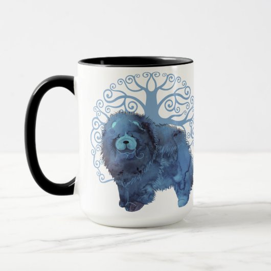 色あせた遺伝子の両側の生命の木を選ぶ コーヒーマグカップ (左)