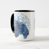 色あせた遺伝子の両側の生命の木を選ぶ コーヒーマグカップ (正面左)