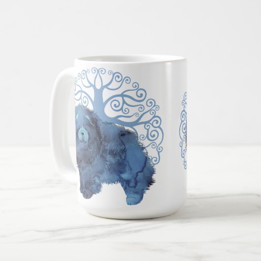 色あせた遺伝子の両側の生命の木を選ぶ コーヒーマグカップ (正面左)