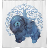 色あせた遺伝子の生の木を選ぶ シャワーカーテン (正面)