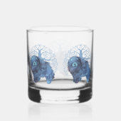色あせた遺伝子チョウ岩ガラス ウイスキーグラス (右)