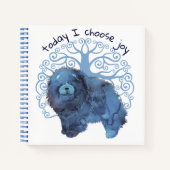 色あせた遺伝子人生のチャウツリーをパーソナライズ ノートブック (正面)