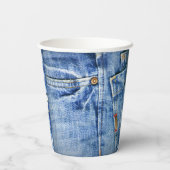 色あせた青いジーンズ 紙コップ (裏面)