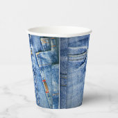 色あせた青いジーンズ 紙コップ (右)