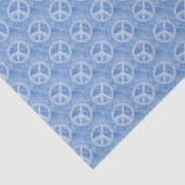 色あせた青い平和のサインのパターン 薄葉紙 (詳細)