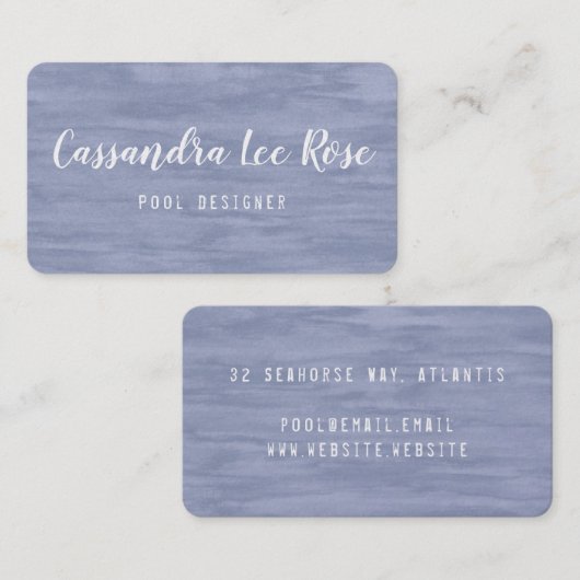 色あせた青の名刺 名刺 (正面/裏面)