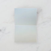 色あせた青グラデーションの折り畳みありがとうノートカード サンキューカード (内部)
