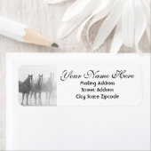 色あせた馬差出人住所 ラベル (インサイチュ)