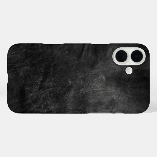 色あせた黒いレザーテクスチャ Case-Mate iPhoneケース (裏面 (横))