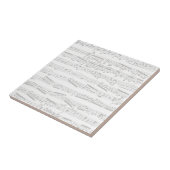 色あせた黒と白の楽譜 タイル (側面)