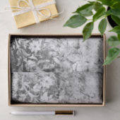 色あせた黒と白の花 薄葉紙 (ギフト)