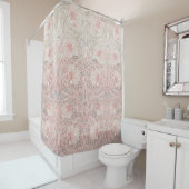 色あせた2トーンのパンパーネルダスティピンク&ブルーモリス シャワーカーテン (インサイチュ)
