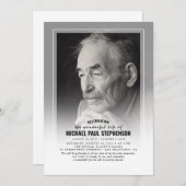 色あせエレガント写真葬招待状 招待状 (正面/裏面)