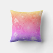 色あせカラフルた花 クッション (裏面)