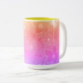 色あせカラフルた花 ツートーンマグカップ (正面右)