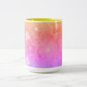 色あせカラフルた花 ツートーンマグカップ (中央)