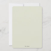 色あせグリーンユーカリ結婚式招待状 招待状 (裏面)