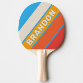 色あせサーフはっきりしたブルーストライプの(名前) 卓球ラケット