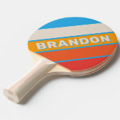色あせサーフはっきりしたブルーストライプの（名前） 卓球ラケット (正面アングル)
