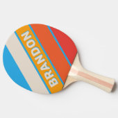色あせサーフはっきりしたブルーストライプの（名前） 卓球ラケット (横)